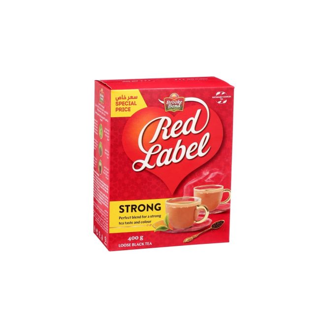 BROOKE BOND RED LABEL STRONG LOOSE BLACK TEA 400G