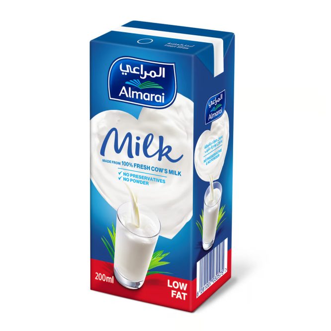 ALMARAI UHT LOW FAT  MILK WITH ADDED VITAMINS 200ML