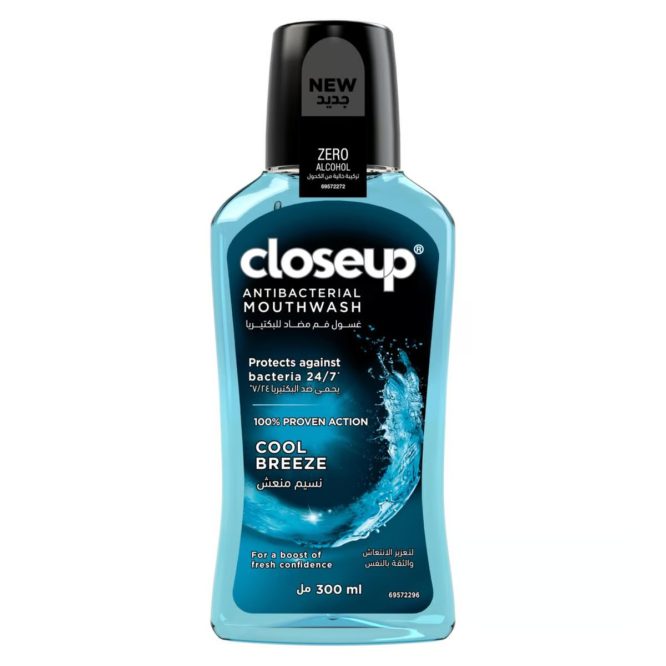 CLOSEUP ANTIBACTERIAL COOL BREEZE MOUTHWASH 300ML