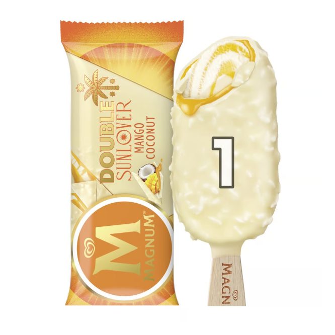 MAGNUM DOUBLE SUNLOVER MANGO & COCONUT ICE CREAM 85ML