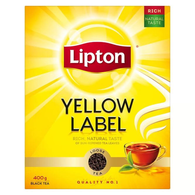 LIPTON YELLOW LABEL LOOSE BLACK TEA 400G