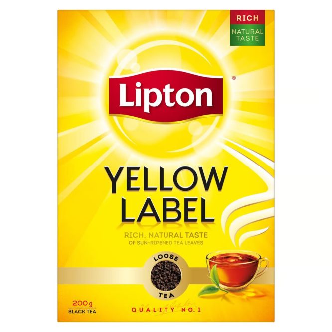 LIPTON YELLOW LABEL LOOSE BLACK TEA 200G