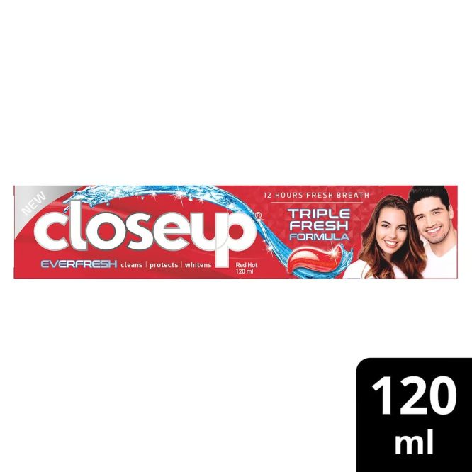 CLOSEUP TRIPLE FRESH FORMULA RED HOT TOOTHPASTE 120 ML