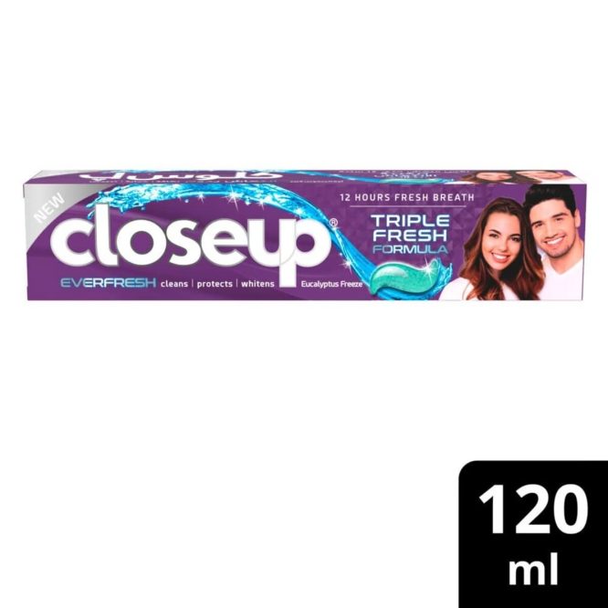 CLOSEUP TRIPLE FRESH FORMULA EUCALYPTUS FREEZE TOOTHPASTE 120 ML