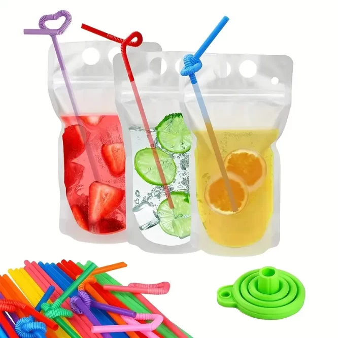 JUICE BAG AND STRAW PACKET 12 PCS