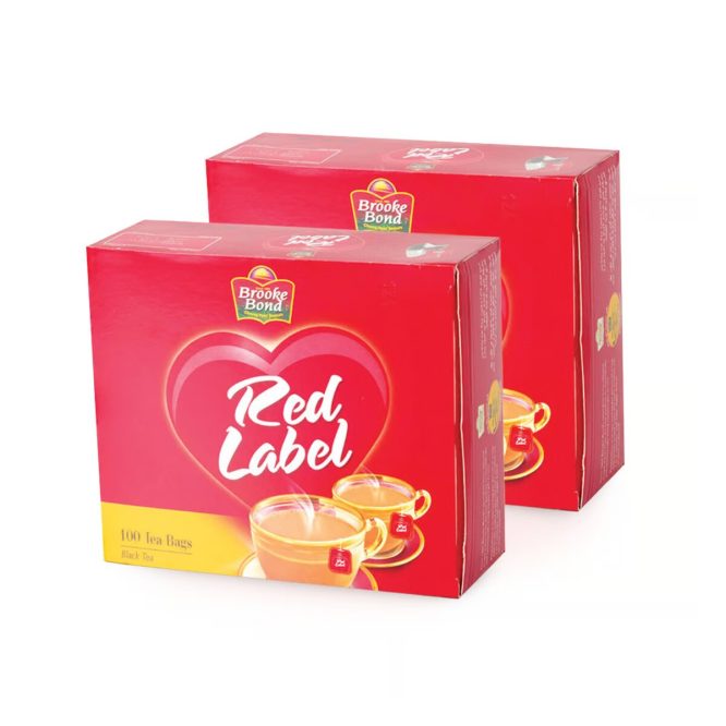 BROOKE BOND RED LABEL STRONG BLACK TEA 2×100 TEA BAGS SPECIAL OFFER