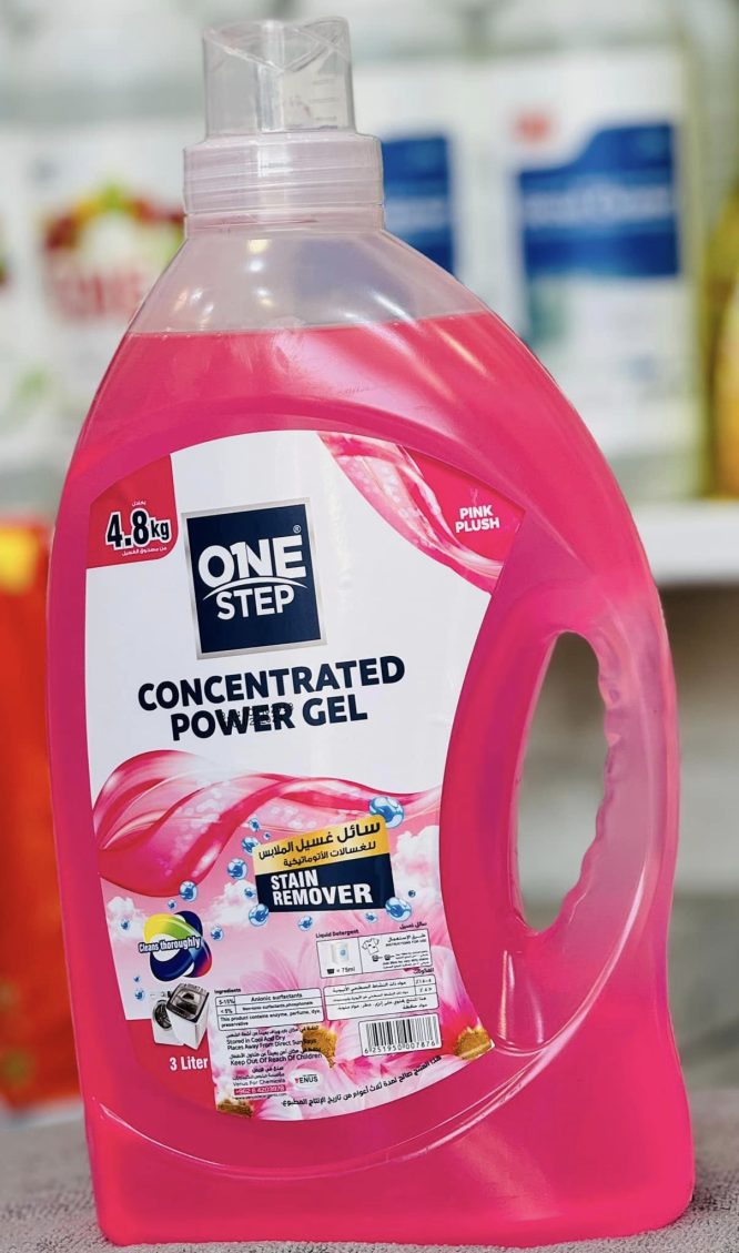 ONE STEP PINK PLUSH CONCENTRATED POWER GEL LAUNDRY DETERGENT 4.8KG