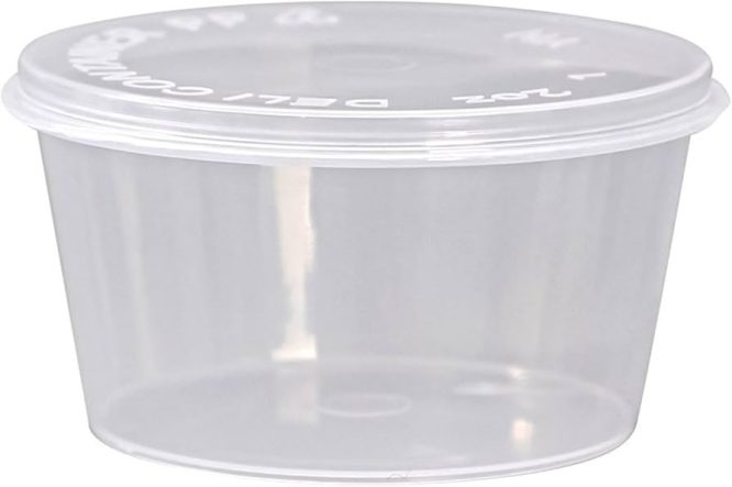 4OZ CLEAR CONTAINER WITH LID PACK OF 50PCS