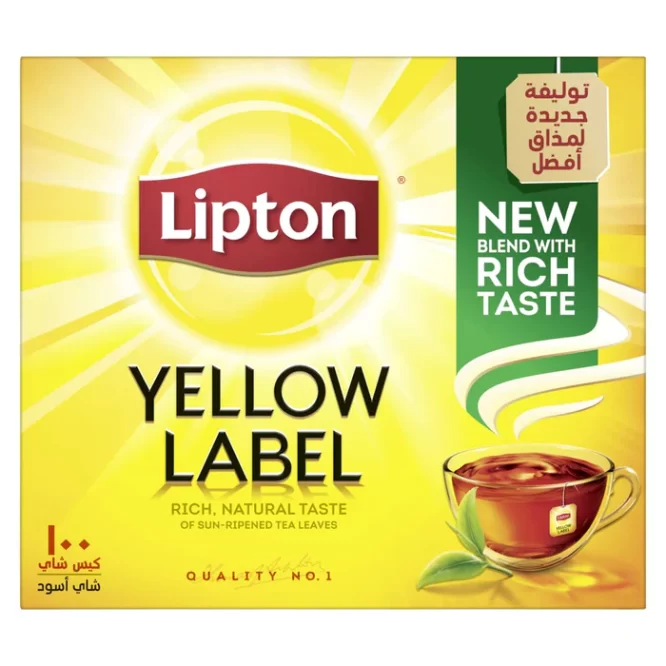 LIPTON YELLOW LABEL BLACK TEA 100 TEA BAGS