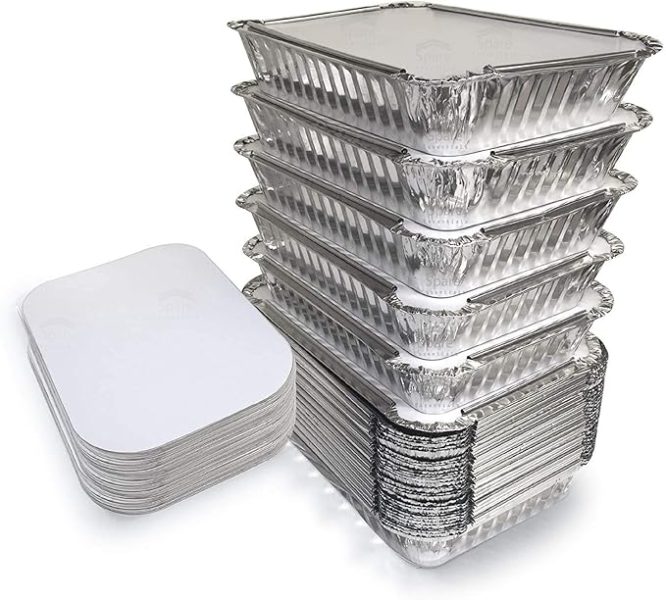 890RE ALUMINIUM  CONTAINER WITH LID 20 PCS