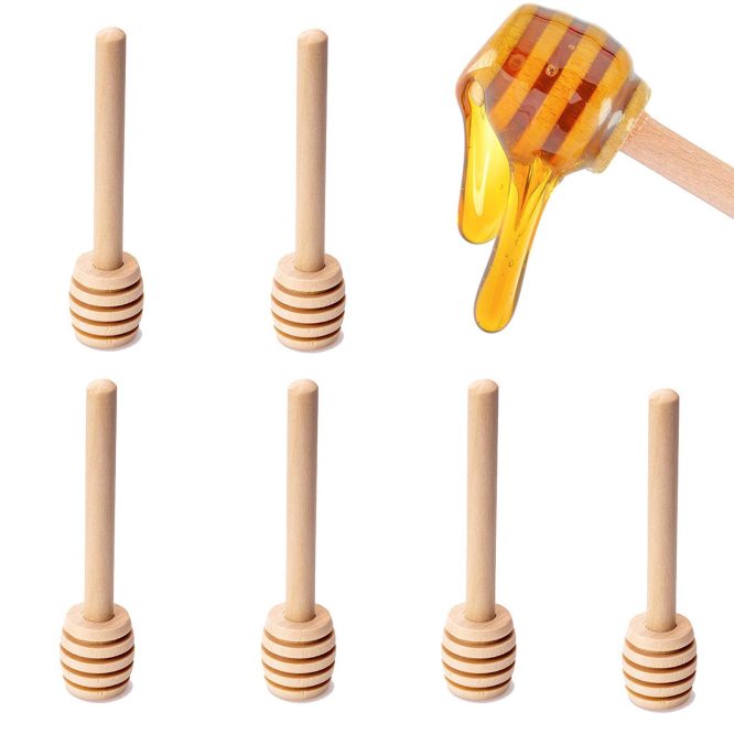 WOODEN HONEY DIPPER BAMBOO SMALL