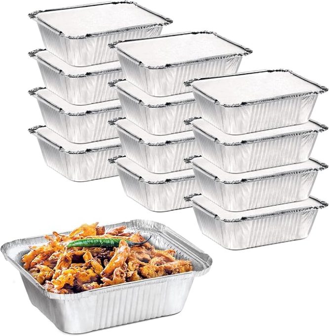 420 RE ALUMINIUM CONTAINER WITH LID PACK OF 20 PCS