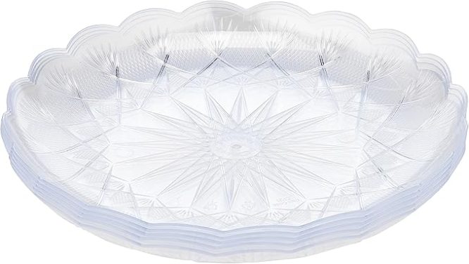 FALCON CRYSTAL CLEAR PLATE 20CM 1O PIECES