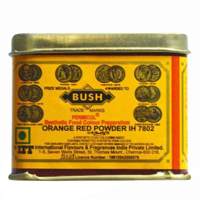 BUSH ORANGE RED SYNTHETIC FOOD COLOR POWDER 10G