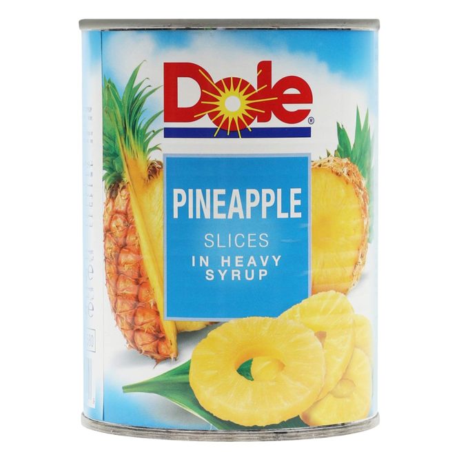 DOLE PINEAPPLE SLICES IN SYRUP 567G