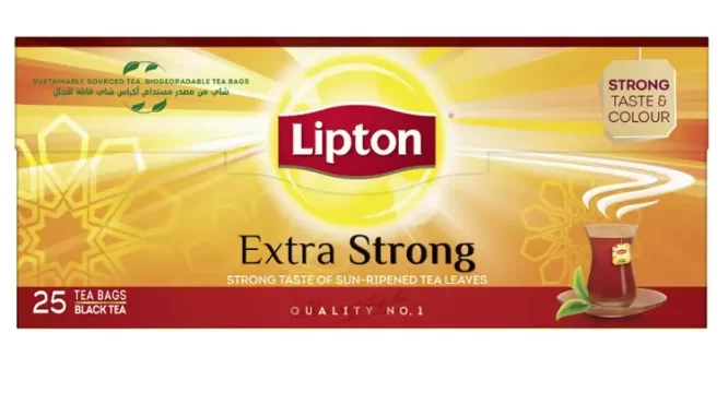 LIPTON EXTRA STRONG BLACK TEA 25 TEA BAGS