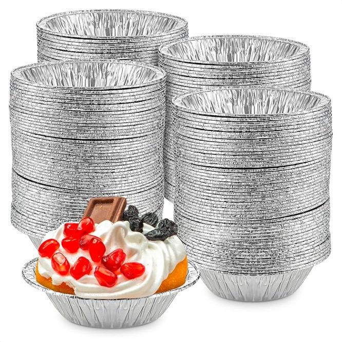 ALUMINIUM  ROUND CUPCAKE CONTAINER 200 PCS