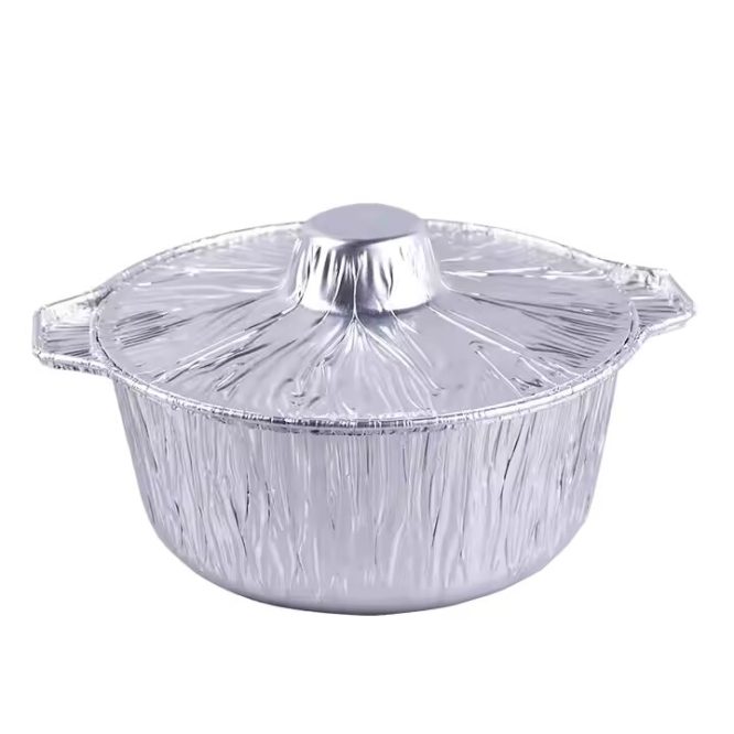 ROUND ALUMINIUM BOWL WITH LID NO.4