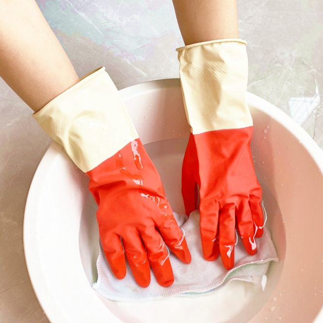 BI COLOR HIGH QUALITY LATEX GLOVES 12 PIECES