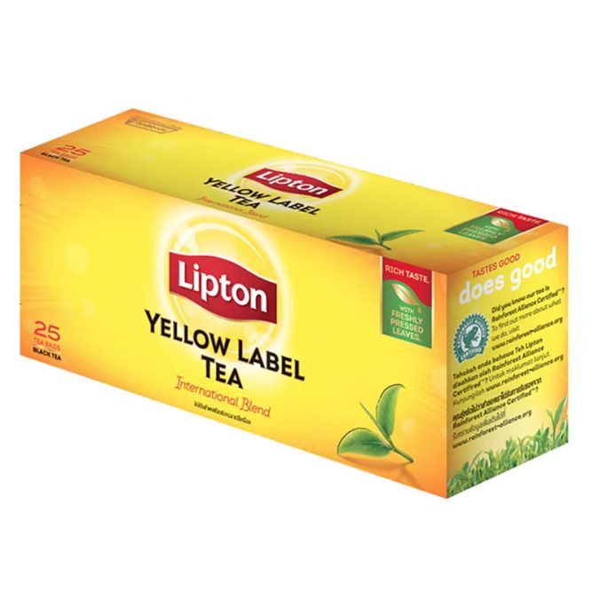 LIPTON YELLOW LABEL BLACK TEA 25 TEA BAGS