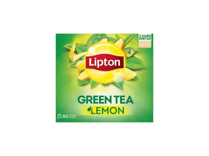 LIPTON GREEN TEA LEMON 50 ENVELOPED TEA BAGS