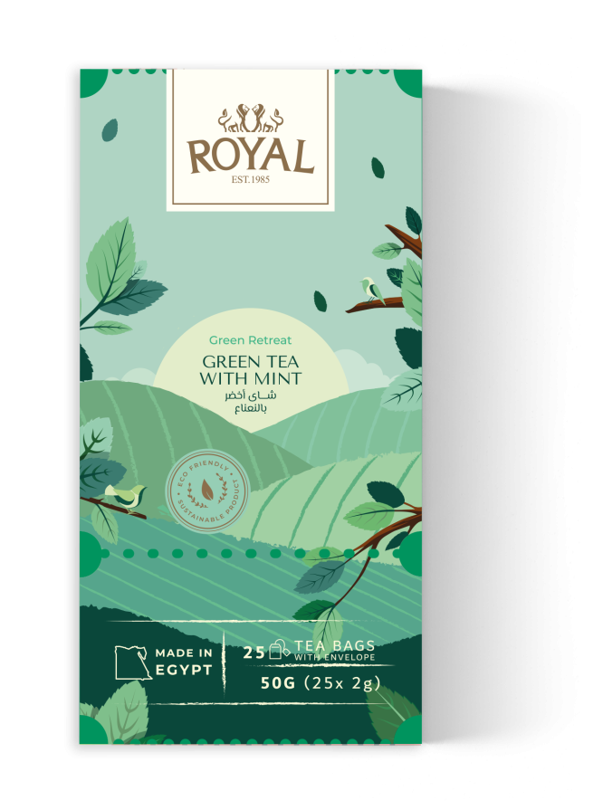 ROYAL GREEN TEA MINT 25 BAGS