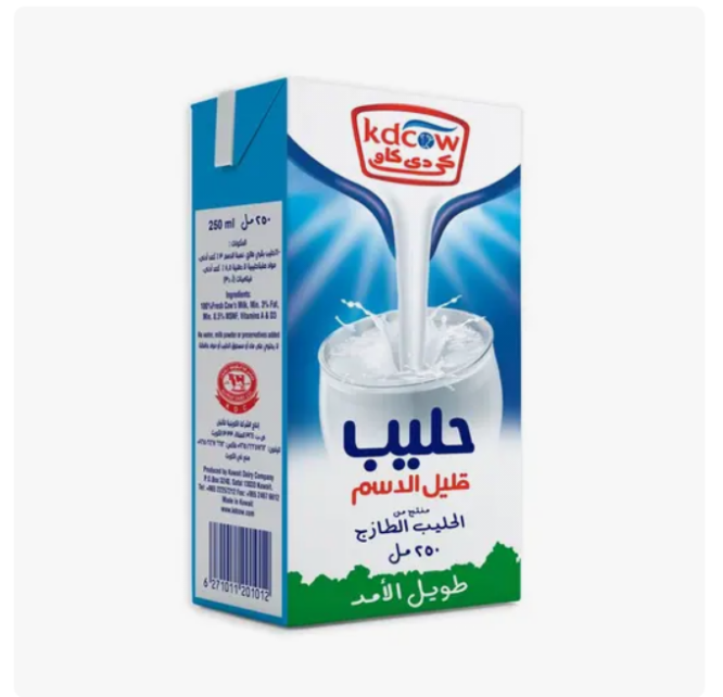 KD COW UHT LOW FAT MILK 250ML