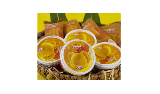 KD COW MANGO SORBET CUP ICE CREAM 135ML