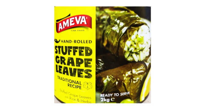 AMEVA STUFFED GRAPE LEAVES 2KG