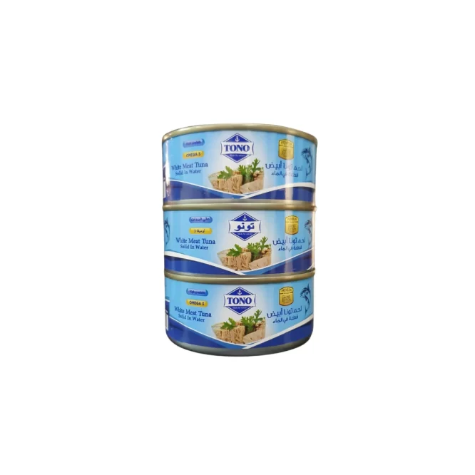 TONO WHITE MEAT TUNA IN SOLID WATER 3×160G