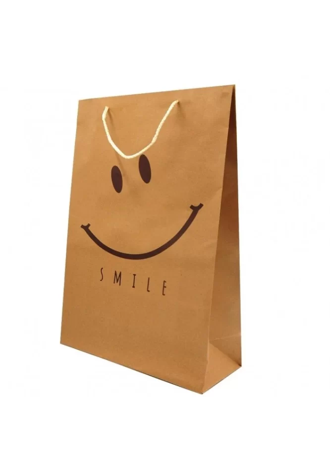 KRAFT SMILE GIFT PAPER BAG SMILE 12 PCS