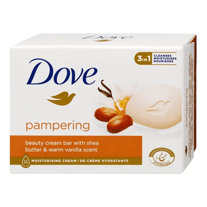 DOVE PAMPERING SHEA BUTTER & VANILLA BAR SOAP 160G