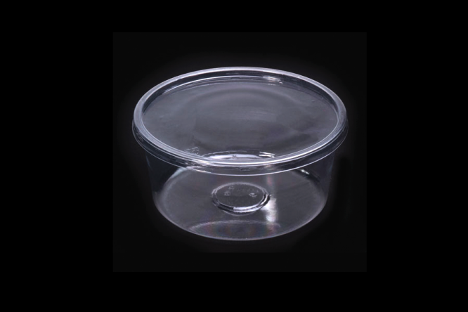 GPT 48 CLEAR ROUND PLASTIC CONTAINER WITH LID