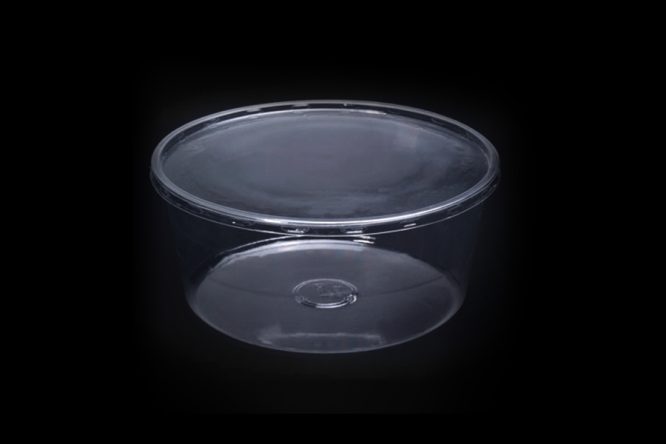 LRT 120S CLEAR ROUND PLASTIC CONTAINER WITH LID