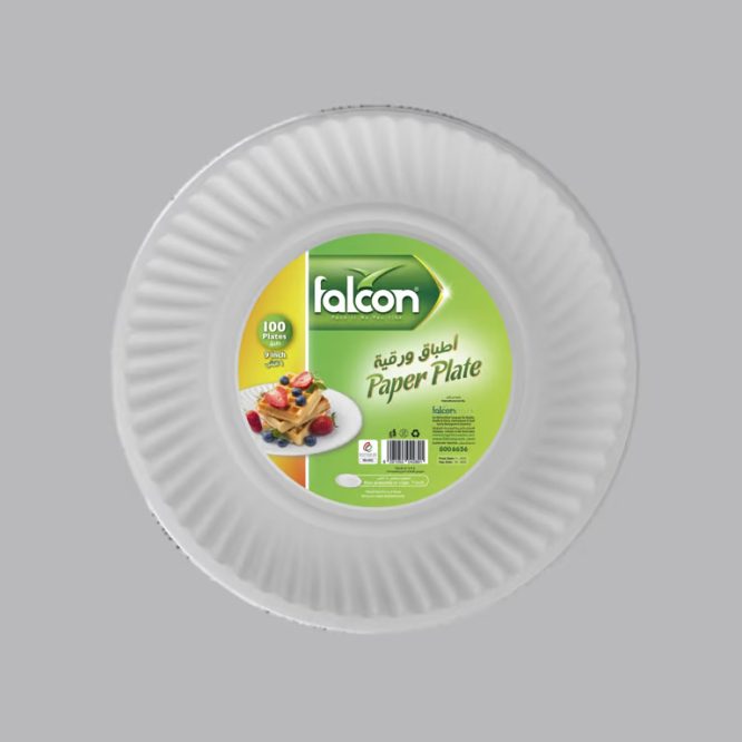 FALCON PAPER PLATE 9 INCH PACK OF 100 PLATES