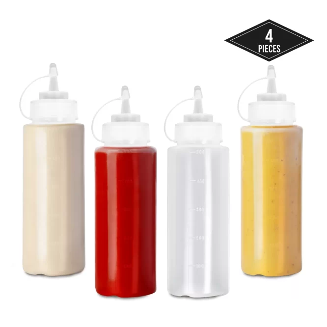 PLASTIC SAUCE BOTTLE 4 PIECES