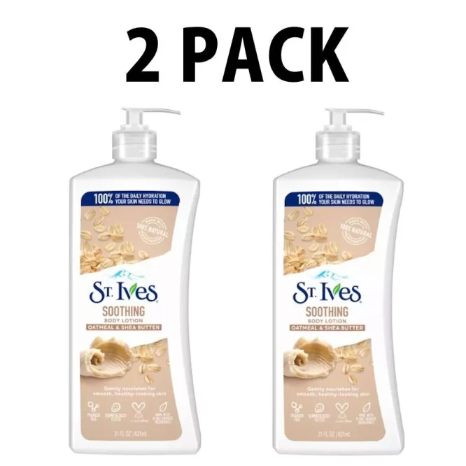 ST.IVES OATMEAL & SHEA BUTTER BODY LOTION 2×621 ML