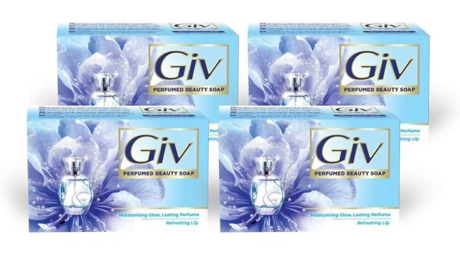 GIV BEAUTY SOAP WITH WATER LILY & CHAMOMILE 76G PACK OF 6 PIECES