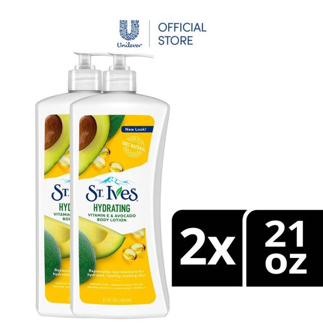 ST.IVES VITAMIN E & AVOCADO BODY LOTION 2×621 ML