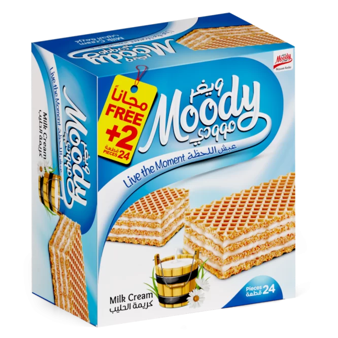 MOODY WAFER WITH MILK CREAM 2+24