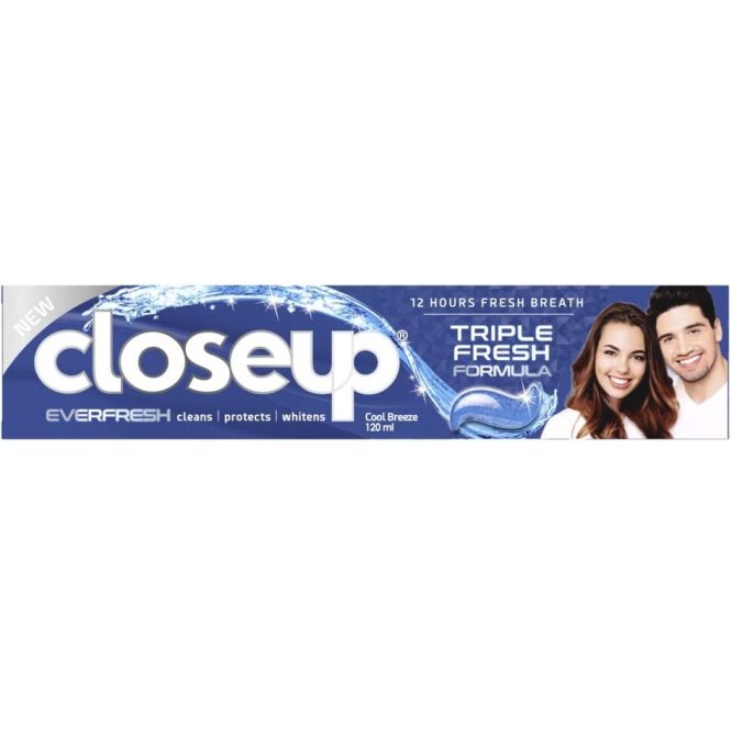 CLOSEUP TRIPLE FRESH FORMULA COOL BREEZE TOOTHPASTE 120 ML