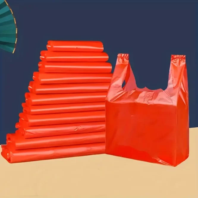 PLASTIC BAG RED 40×40 1KG