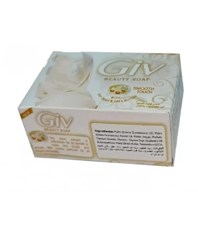 GIV BEAUTY SOAP WITH SOY BEAN & SHEA BUTTER 76G 6 PIECES